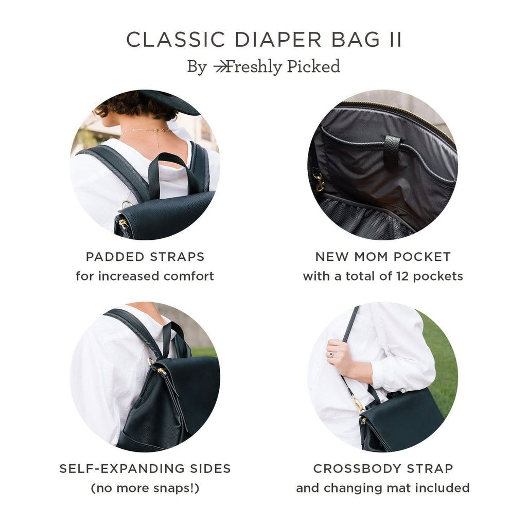 Freshly Picked Ebony Classic Diaper Bag II in - Classic Diaper Bag II photo