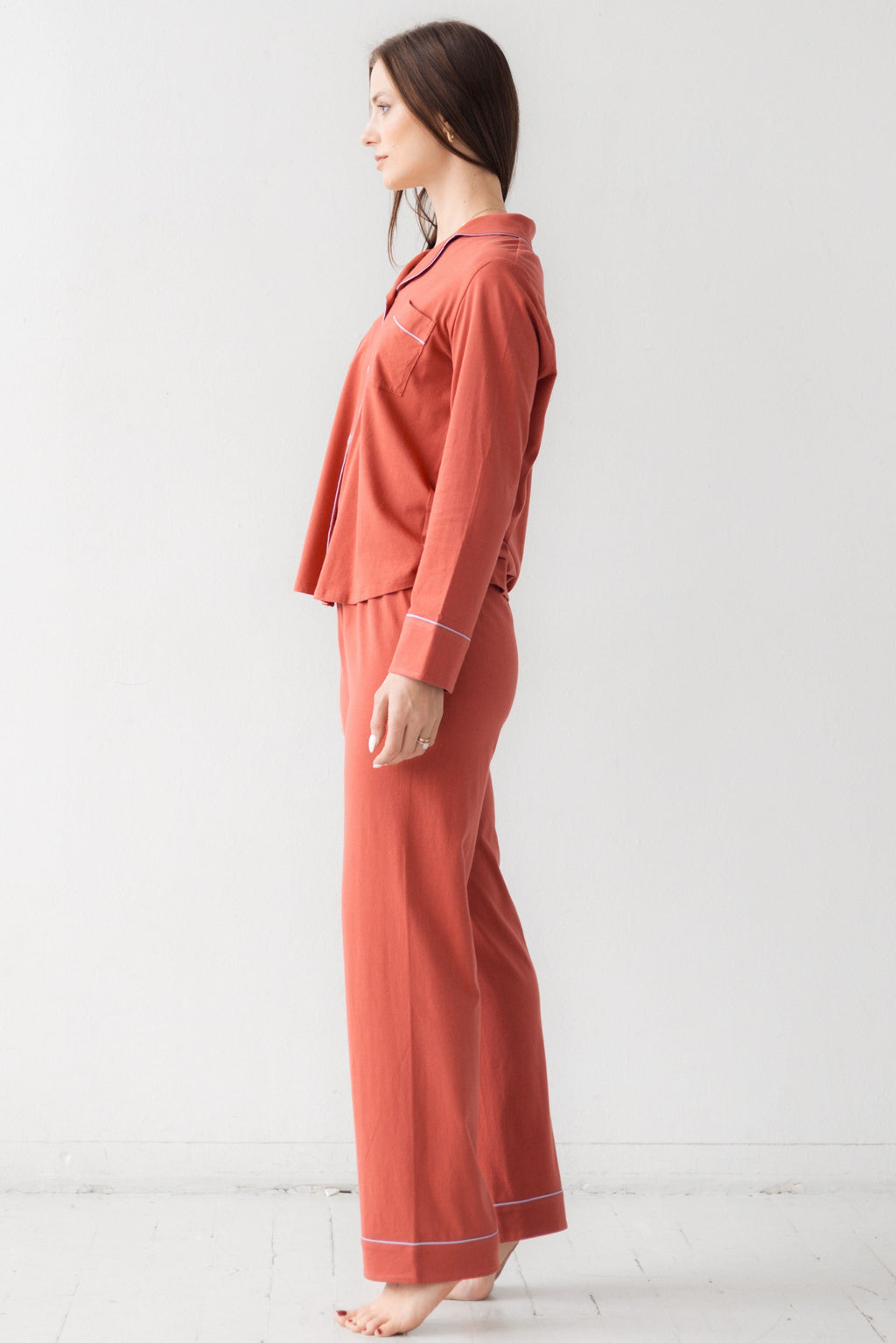 Classic Luxury Pajamas in Brushed Pima Cotton in - PAJAMAS photo
