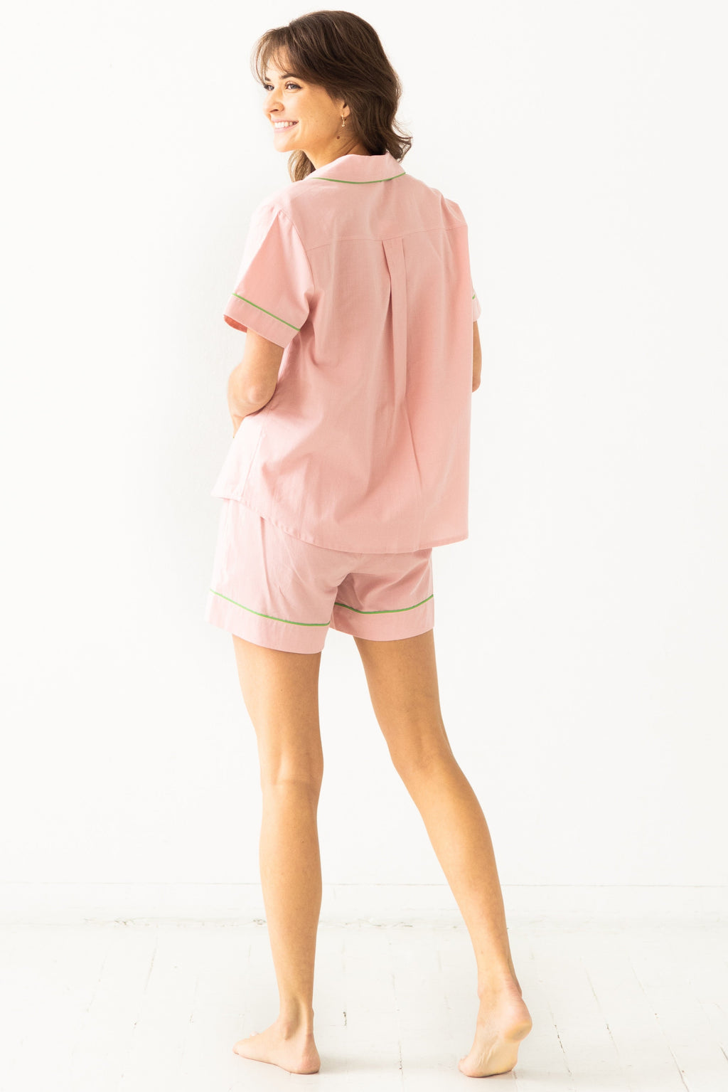 SALUA Classic Shorties Pajamas in Woven Cotton in - PAJAMAS photo
