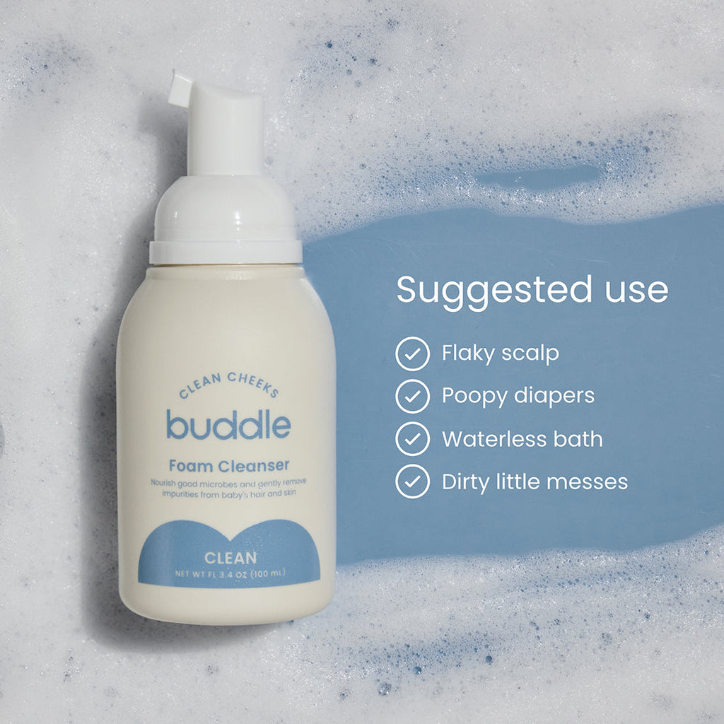 Buddle Clean Cheeks Bundle in - Diaper Rash Treatment, Foam Cleanser photo