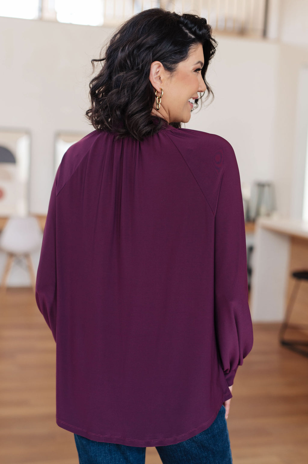 Closing Time Mock Neck Blouse in - Tops photo