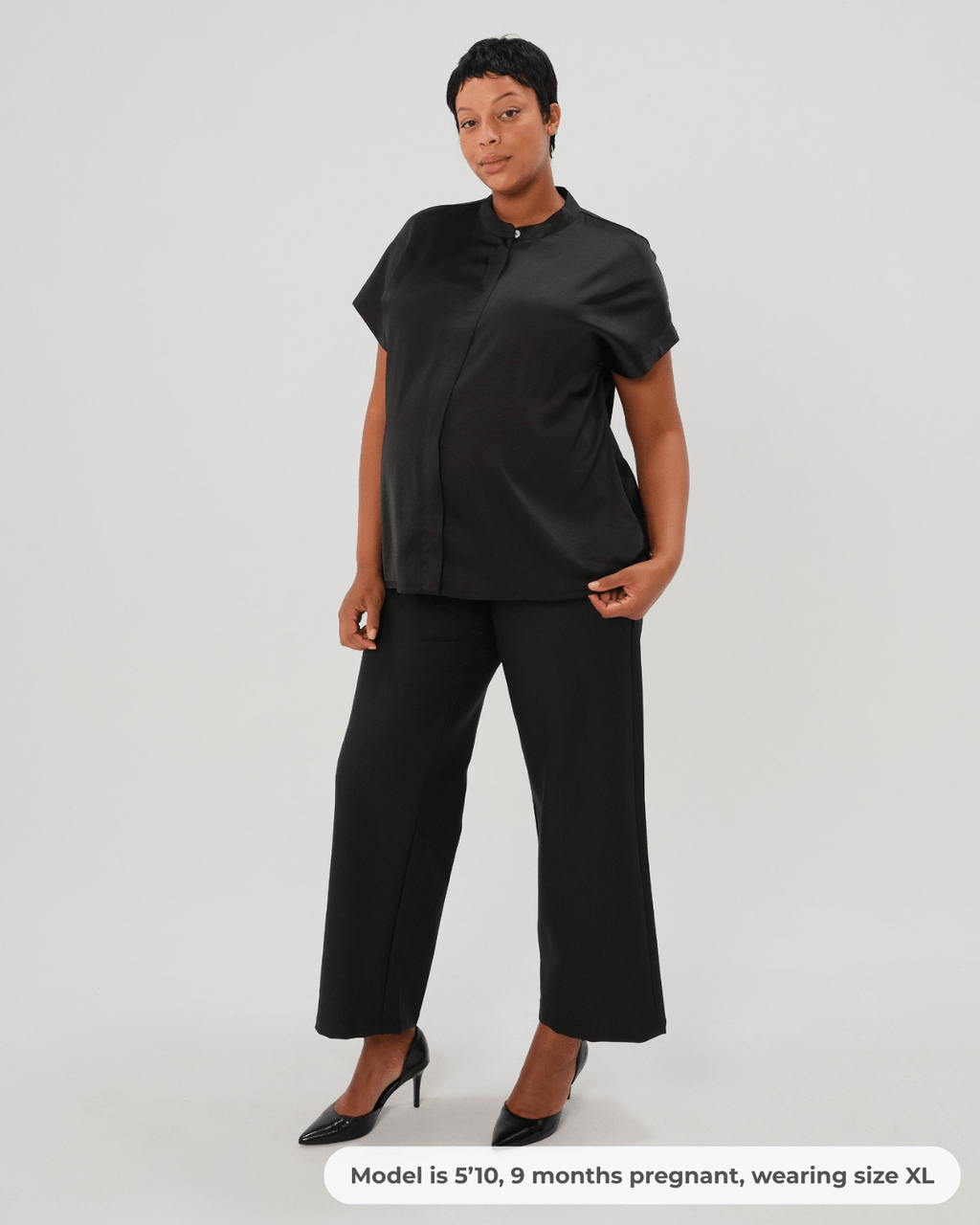 Nathalie Wide Leg Maternity Trouser (Regular & Petite) in - Maternity trousers for work photo