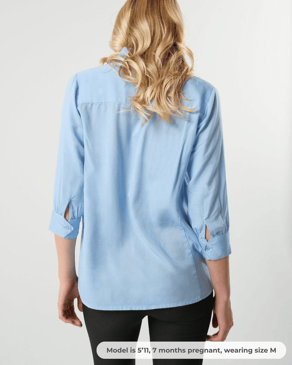 No-Gap Maternity Nursing Button Down Shirt in TENCEL (Regular & Petite) in - Women's Maternity Blouse photo
