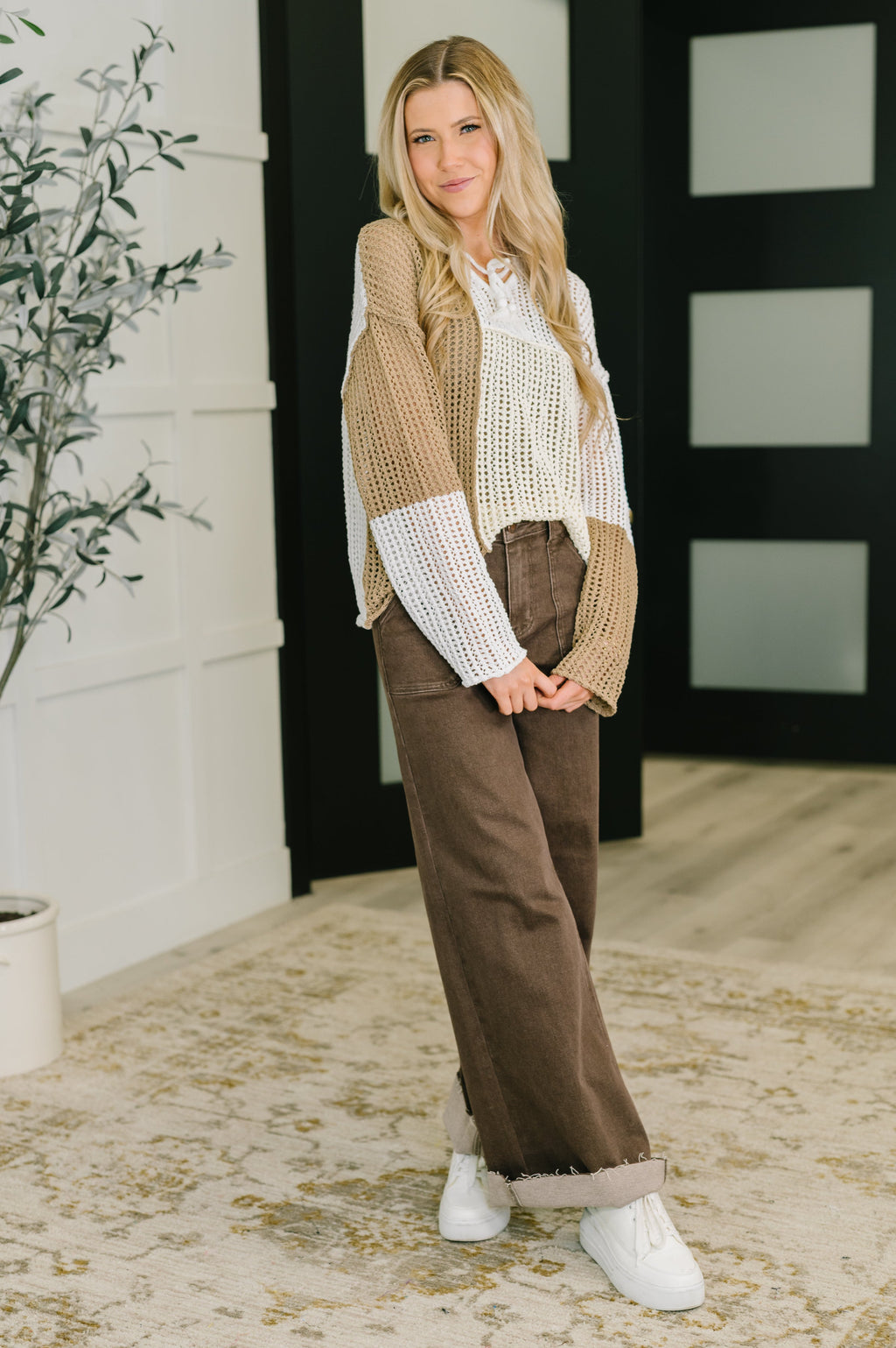 Corner of the Block Loose Knit Sweater - SwagglyLife Home & Fashion