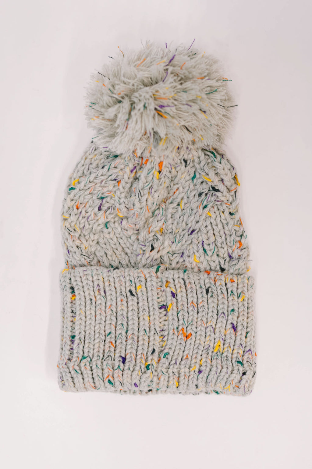 Cover Your Ears Pom Pom Beanie in Grey in - Womens photo