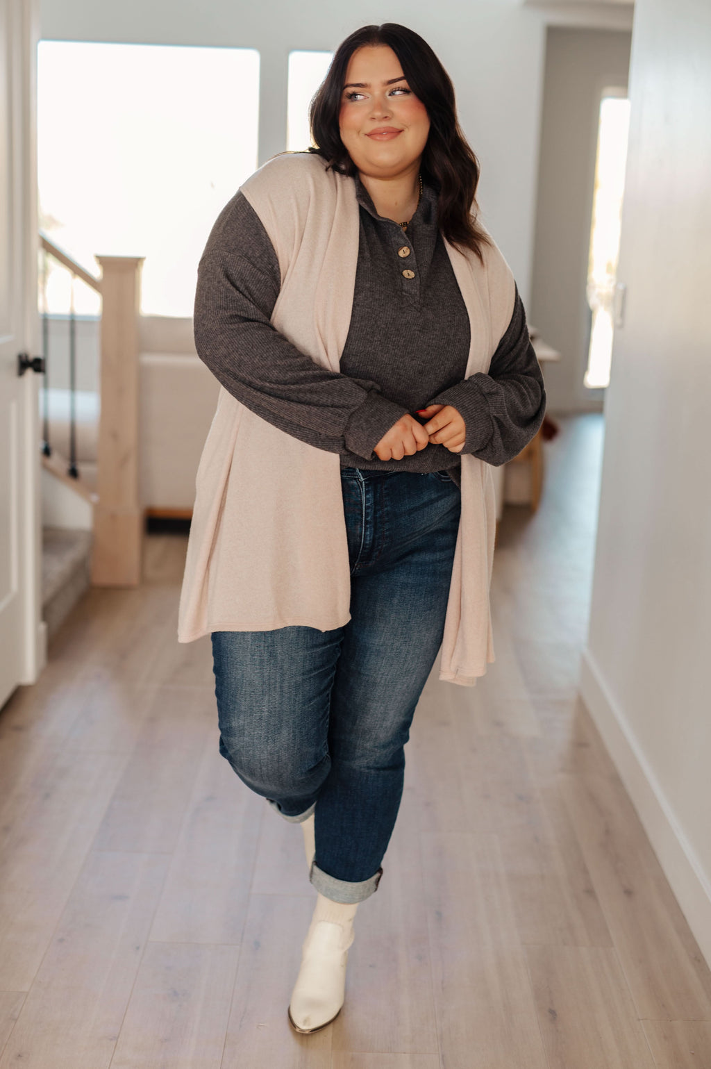 Surely a Win Sleeveless Cardigan in - Layers photo