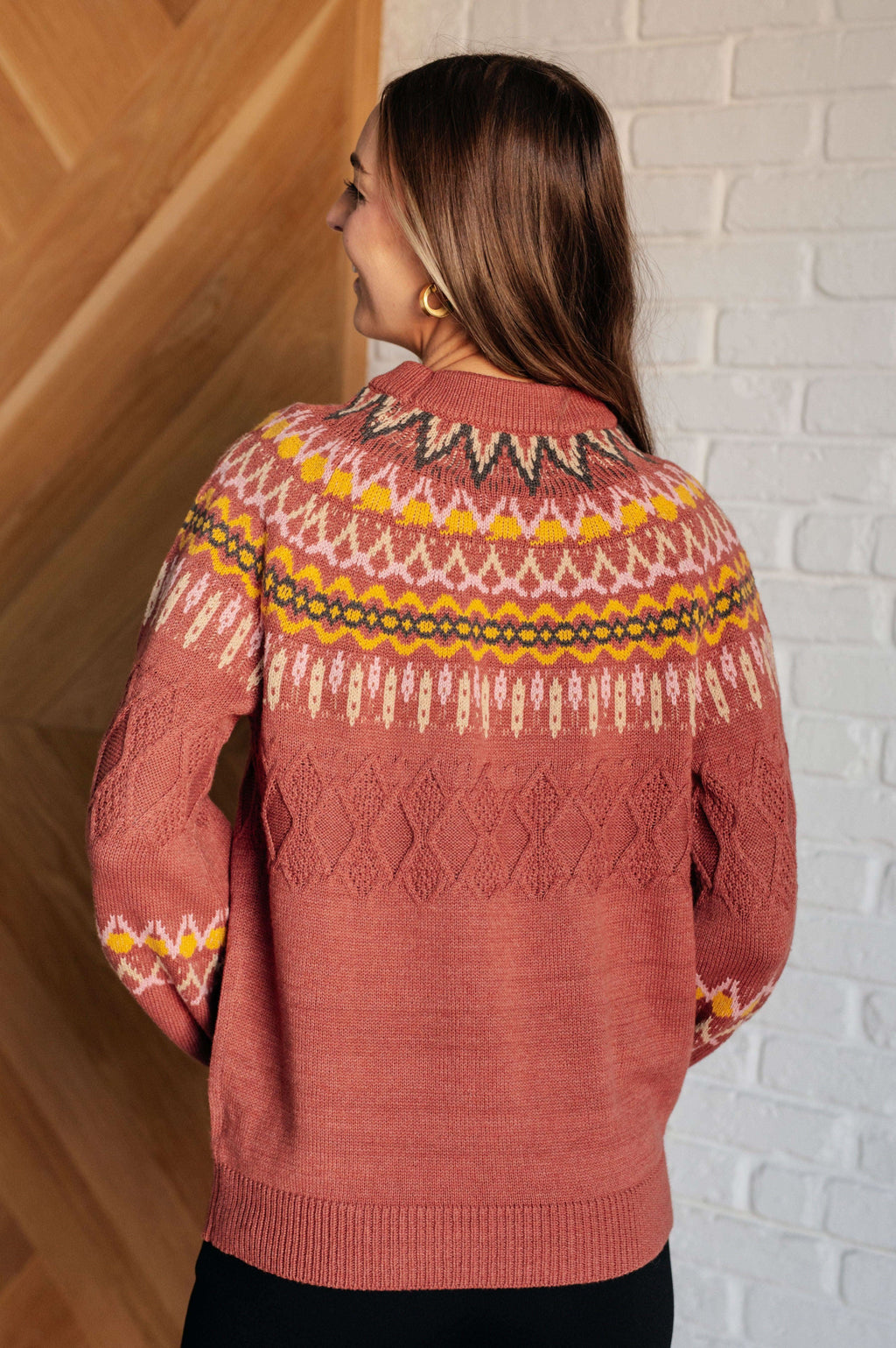 Cozy Chalet Fair Isle Sweater in - Tops photo