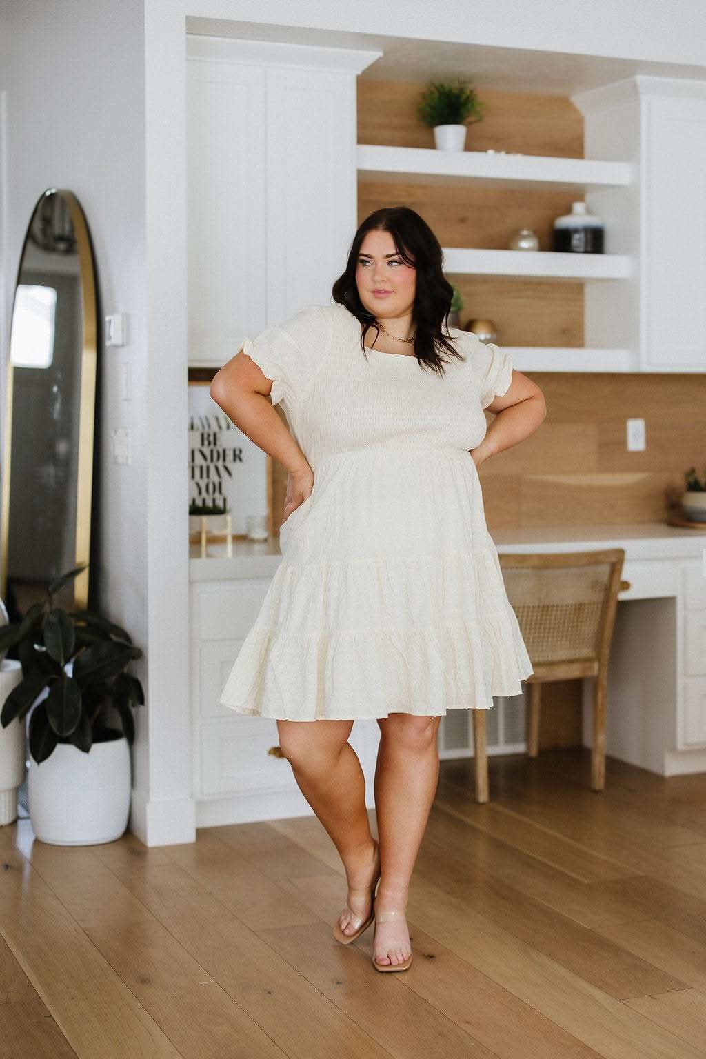 Cute Situation Square Neck Dress in - Dresses photo