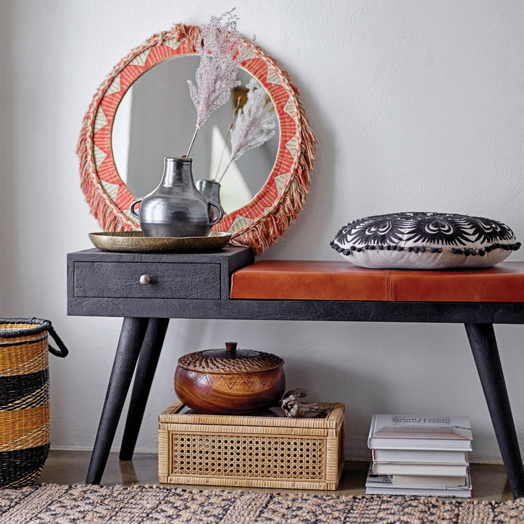 Woven Rattan Wood Display Boxes with Glass Lid | 2 Sizes in - Baskets & Storage photo