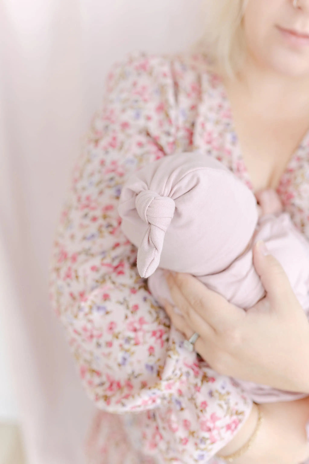 Top and Bottom Outfit, Hat and Headband Set (Newborn - 12 months) - Dusty Rose in - Onesies photo