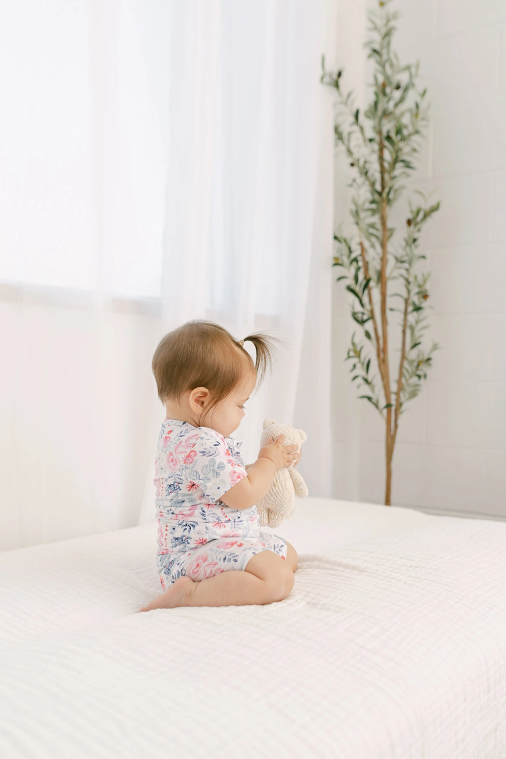 Top and Bottom Shorts Outfit (Newborn - 12 months) Bloom in - Onesies photo