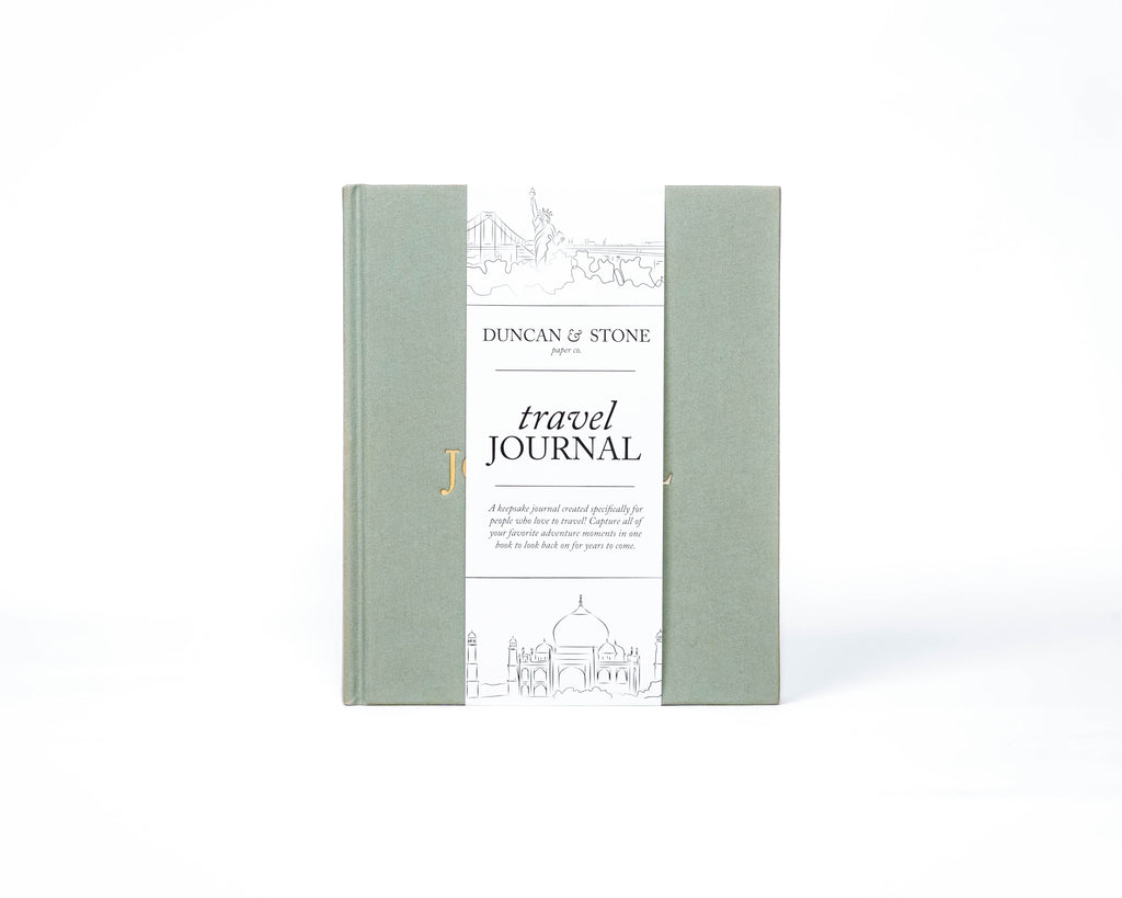 Duncan & Stone Travel Journal Book in Sage Green - Journal photo