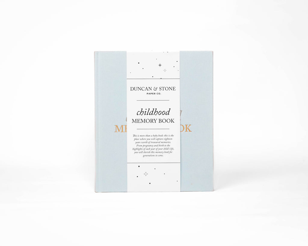 Duncan & Stone Paper Co. Childhood Memory Book in Sky Blue - photo