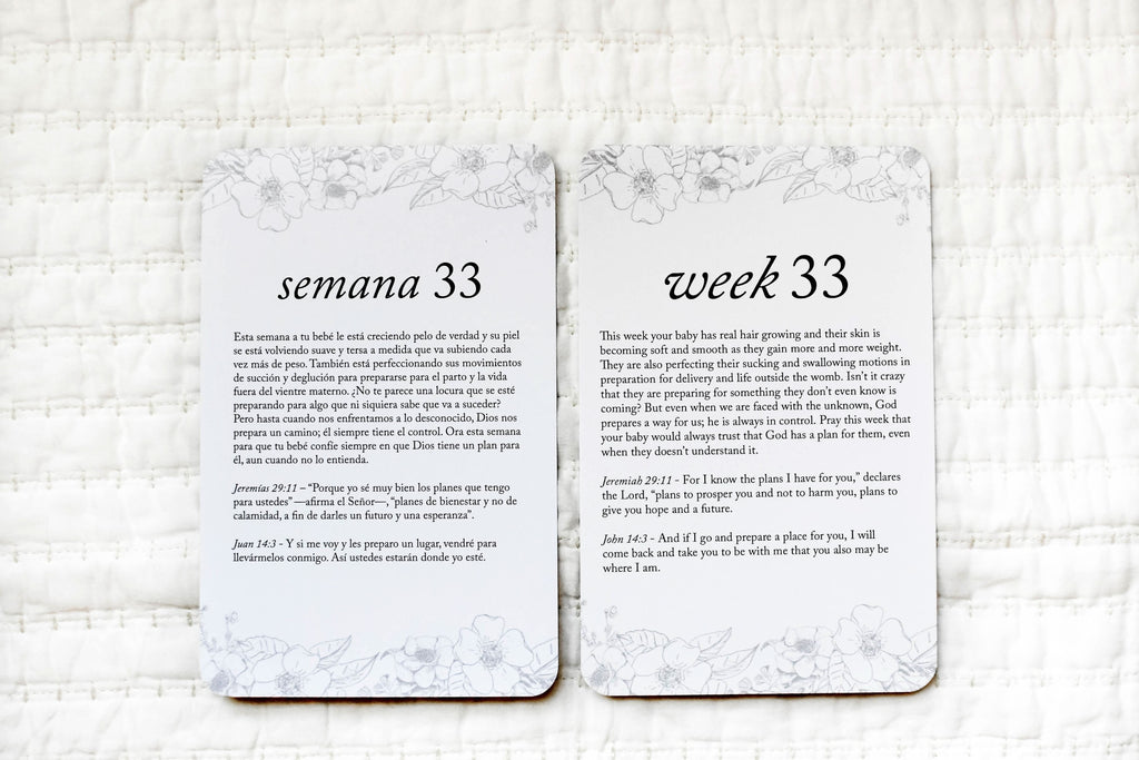 Spanish Pregnancy Prayer Cards in - Prayer Cards photo