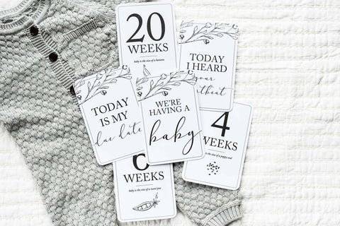 Duncan & Stone Paper Pregnancy Announcement & Milestone Cards - SwagglyLife Home & Fashion Duncan & Stone Paper Pregnancy Announcement & Milestone Cards - SwagglyLife Home & Fashion