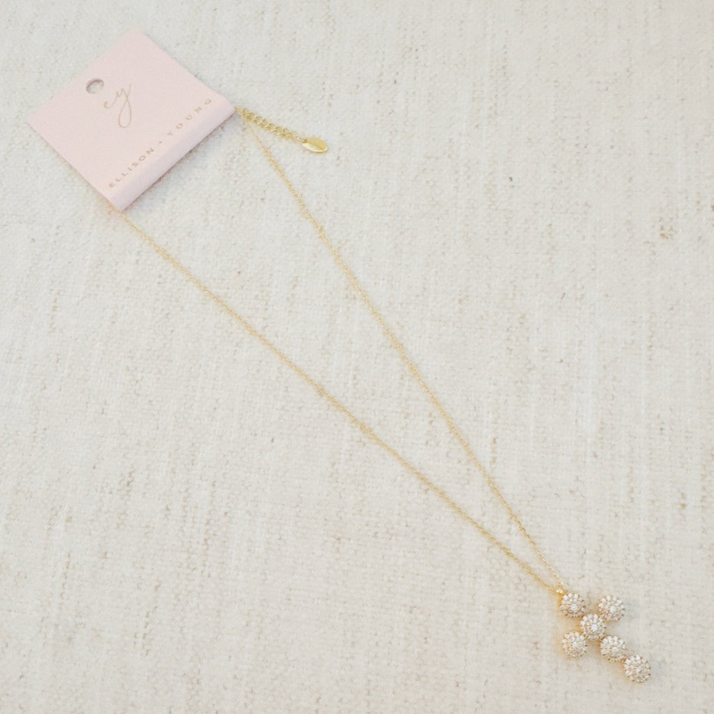 Dainty Sparkle Cross Necklace in - Jewelry photo