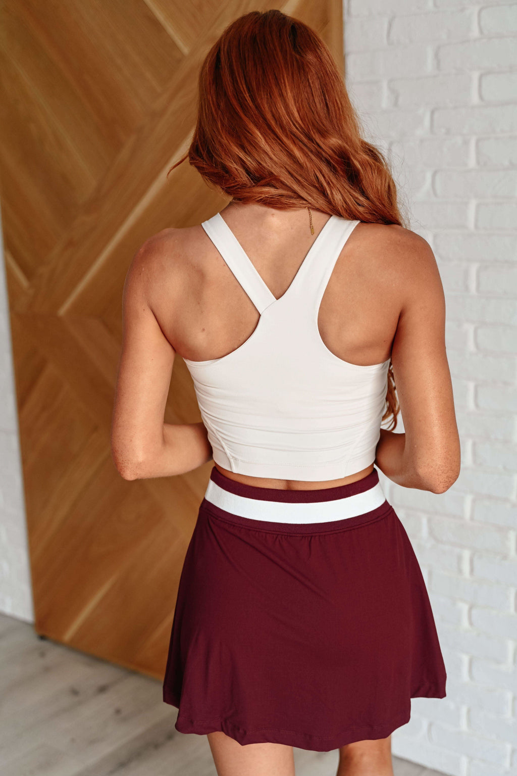 Doing it For Me Asymmetrical Tank in White Pearl in - Athleisure photo