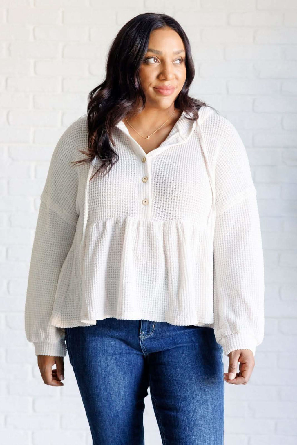 Don't Waffle About Waffle Knit Hoodie - SwagglyLife Home & Fashion