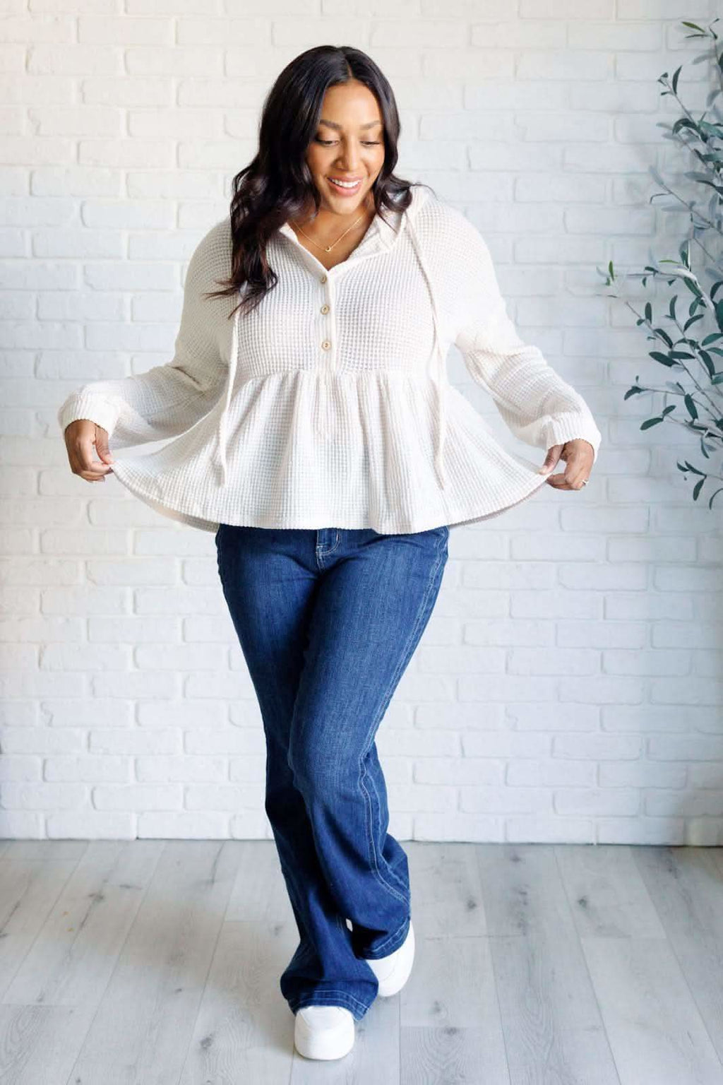 Don't Waffle About Waffle Knit Hoodie - SwagglyLife Home & Fashion