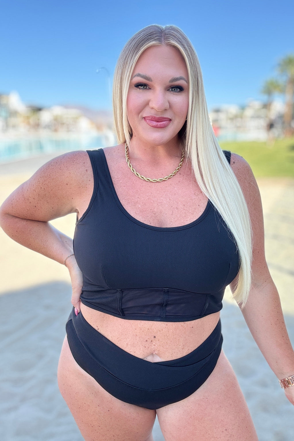 Down the Block, On A Beach Two Piece Swimsuit in 3XL - Swimwear photo