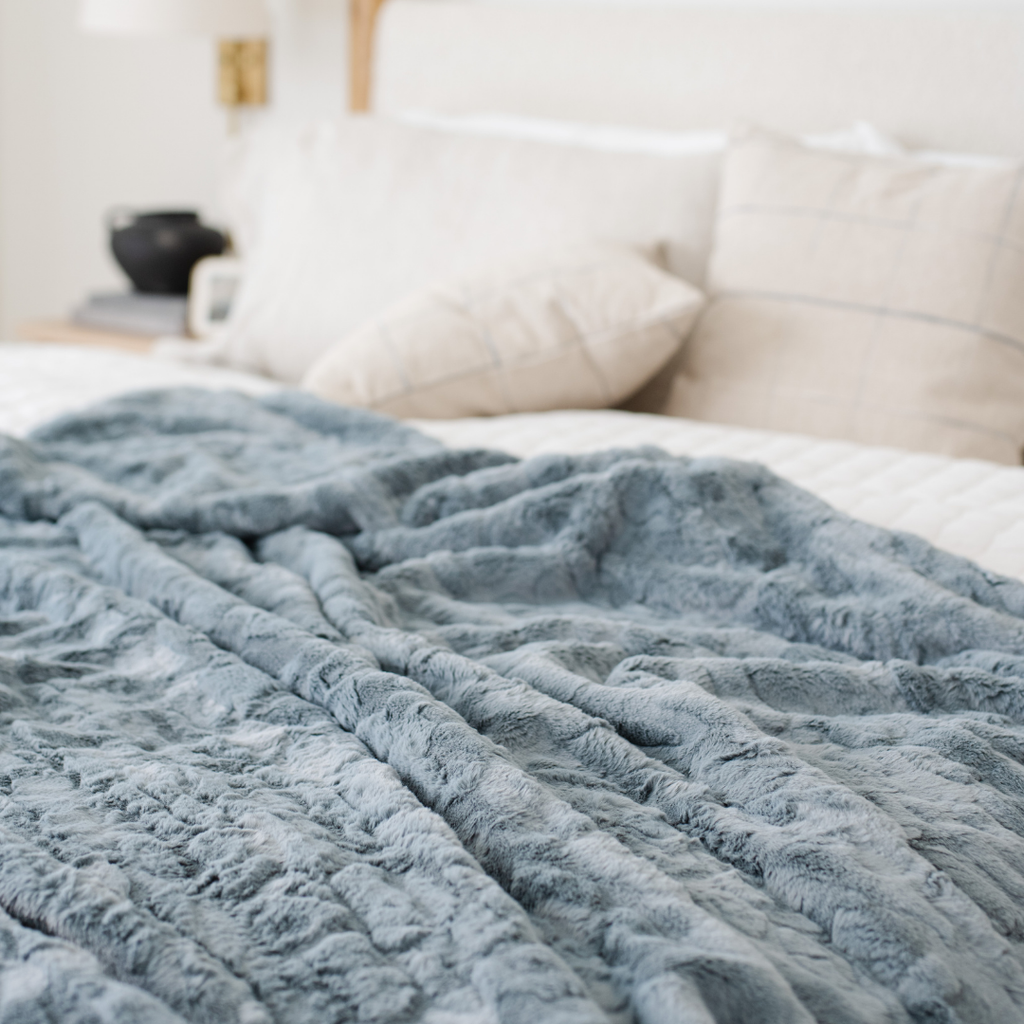 PATTERNED FAUX FUR THROW BLANKETS in - Throw Blanket photo
