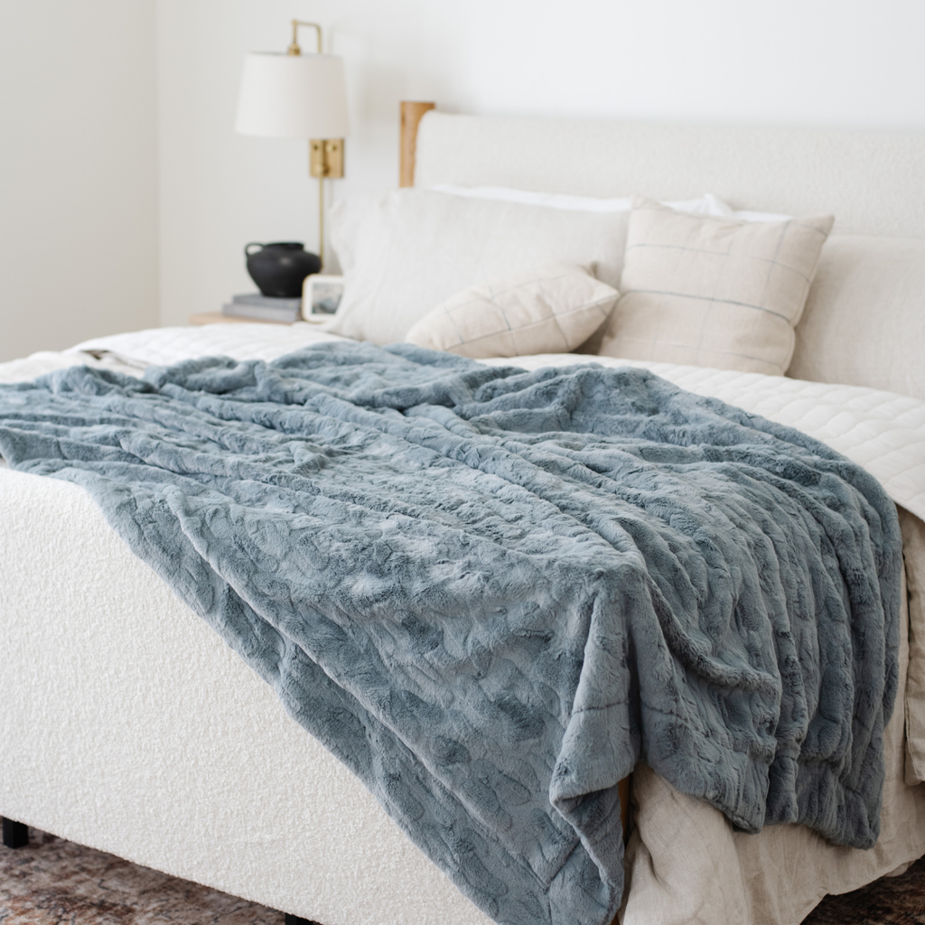 PATTERNED FAUX FUR XL THROW BLANKETS in - photo