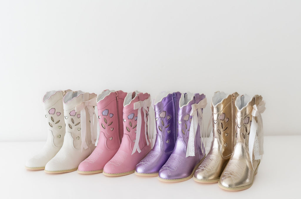 Sweetheart Bow Cowgirl Boots- Purple in - Shoes photo