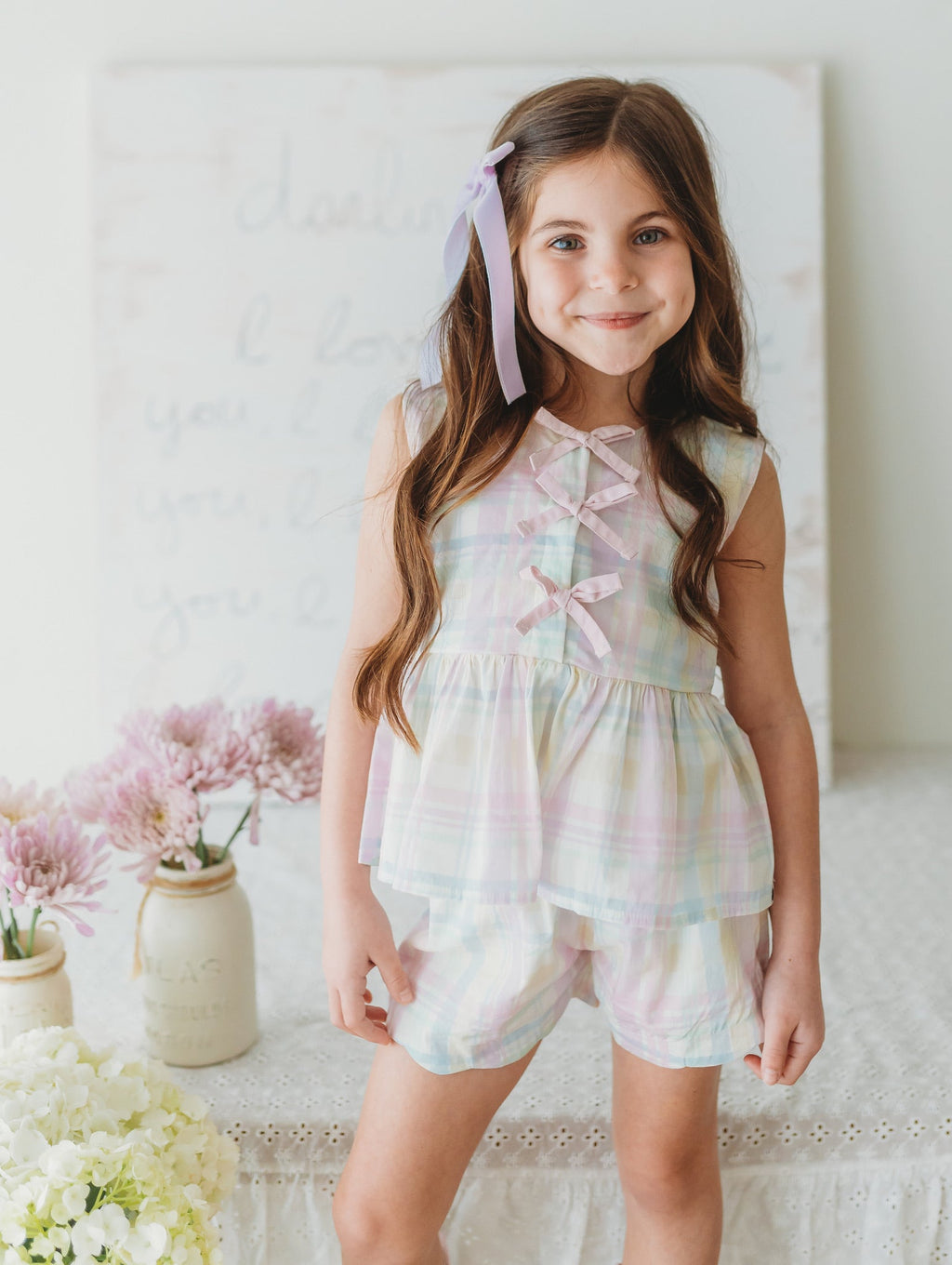 Taffy Plaid Shorts Set in - Outfit Sets photo