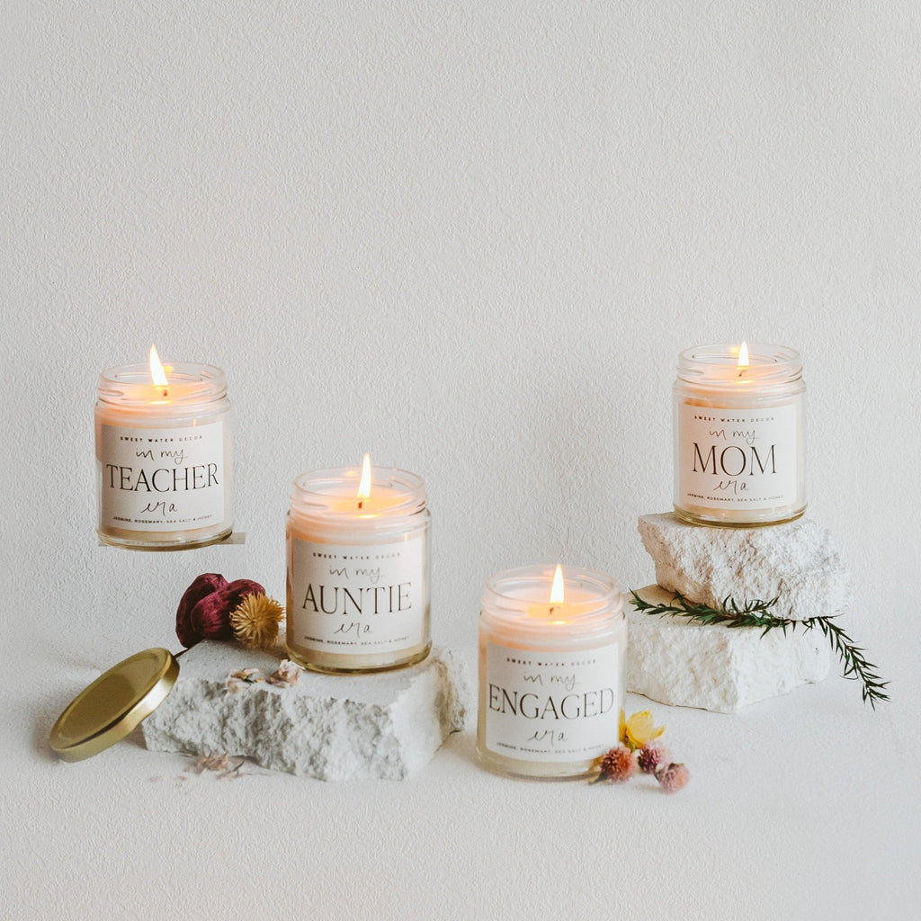 In My Engaged Era Soy Candle - Clear Jar - 9 oz (Wildflowers and Salt) in - Candles photo