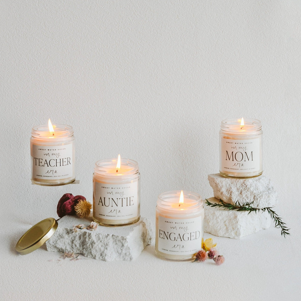 In My Mom Era Soy Candle - Clear Jar - 9 oz (Wildflowers and Salt) in - Candles photo