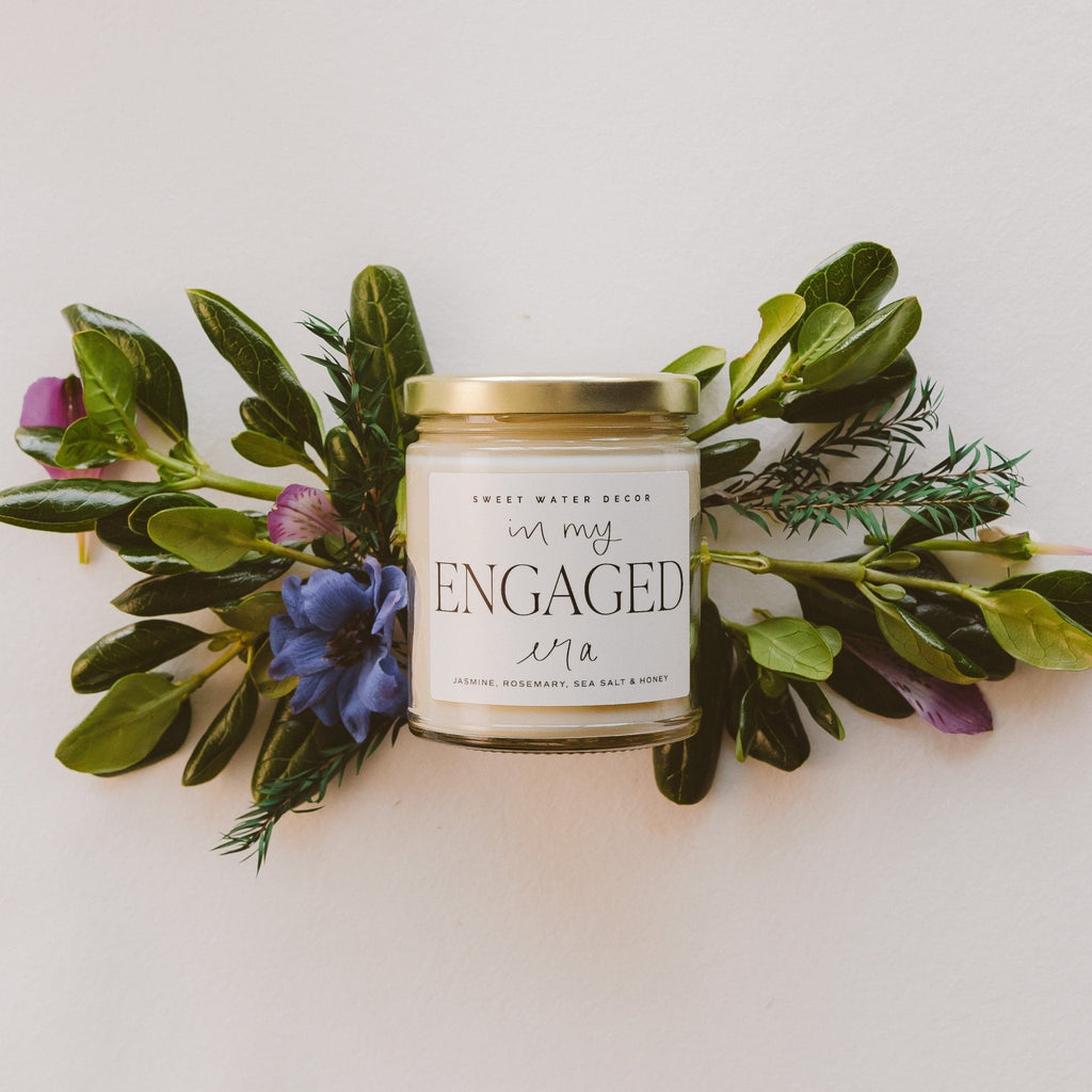 In My Engaged Era Soy Candle - Clear Jar - 9 oz (Wildflowers and Salt) in - Candles photo