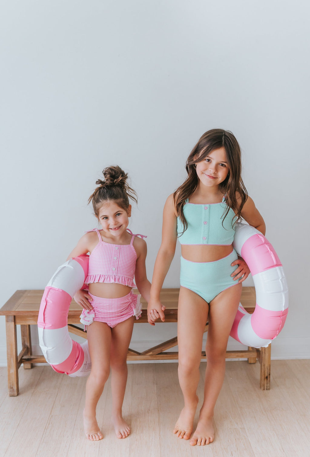 Paradise Pink Gingham High Waisted Bikini in - Swimwear photo