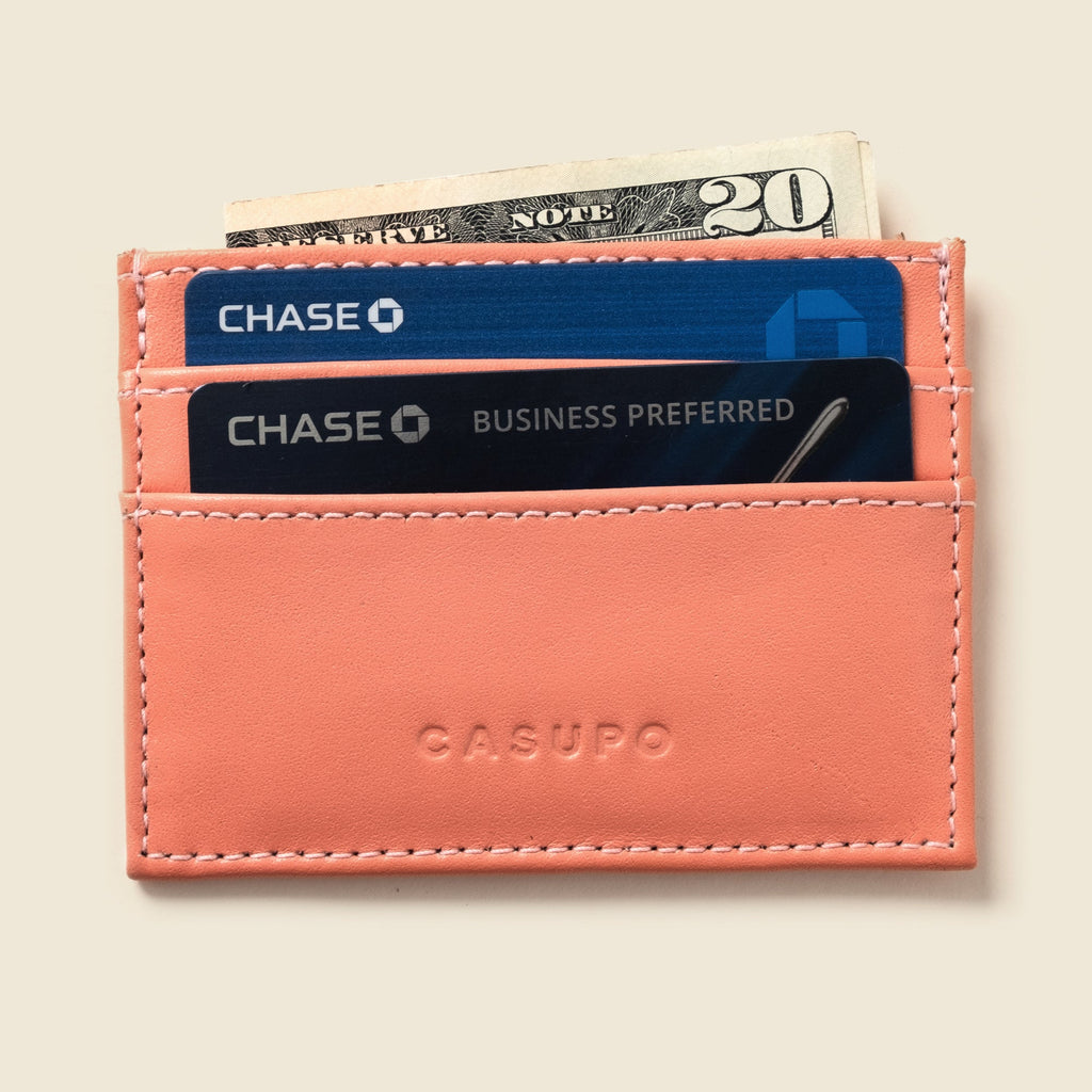 Slim Card Holder Wallet With RFID Protection - Pink in - Slim Card Holder photo