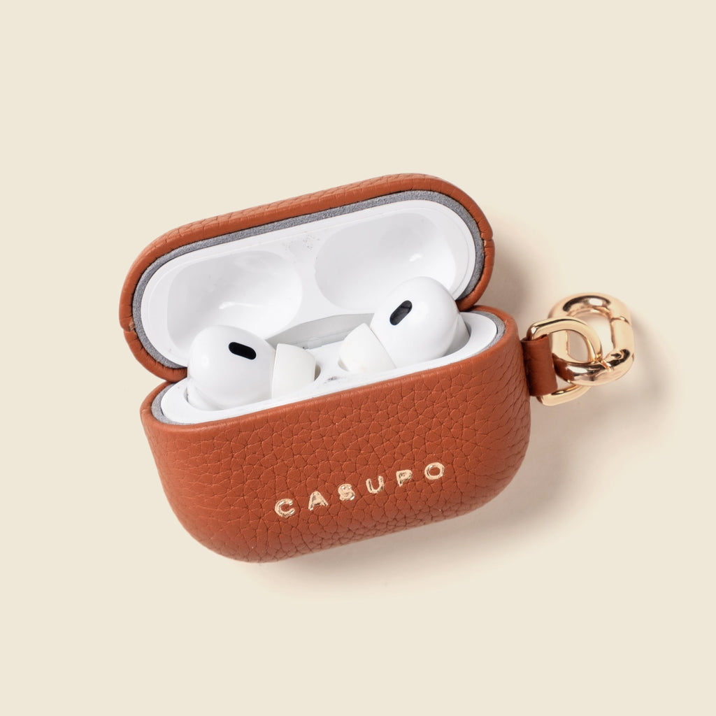 CASUPO Leather Airpod Case - Tan in - Small Leather Goods photo