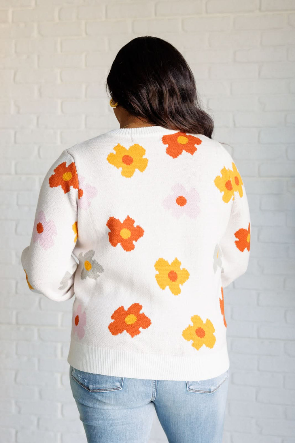 Falling Flowers Floral Sweater in - Tops photo