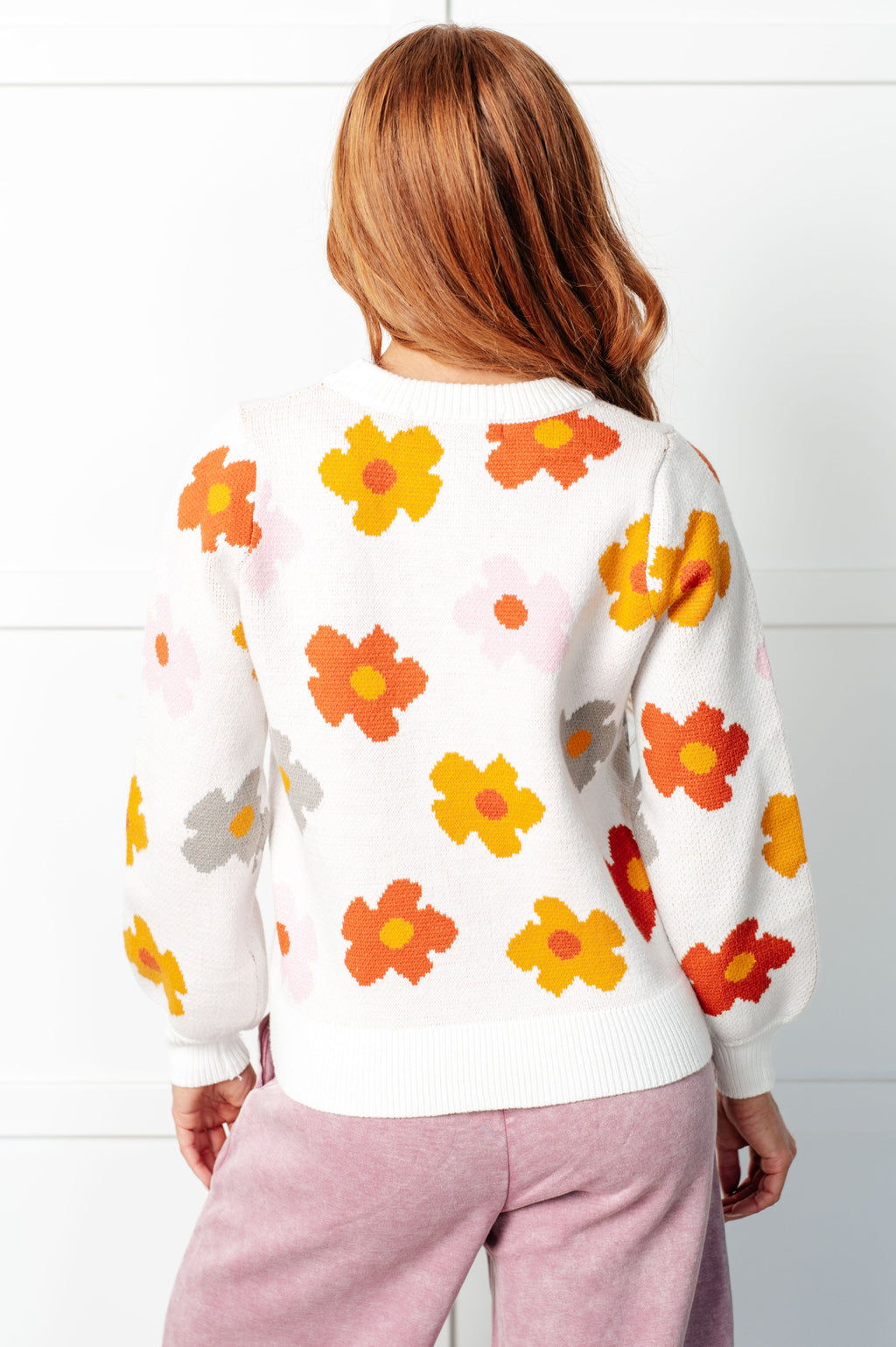 Falling Flowers Floral Sweater in - Tops photo
