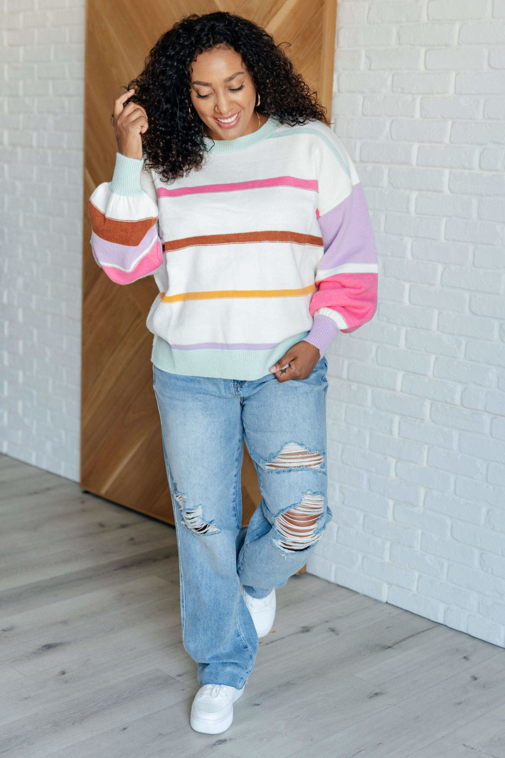 Flawless Features Striped Sweater - SwagglyLife Home & Fashion