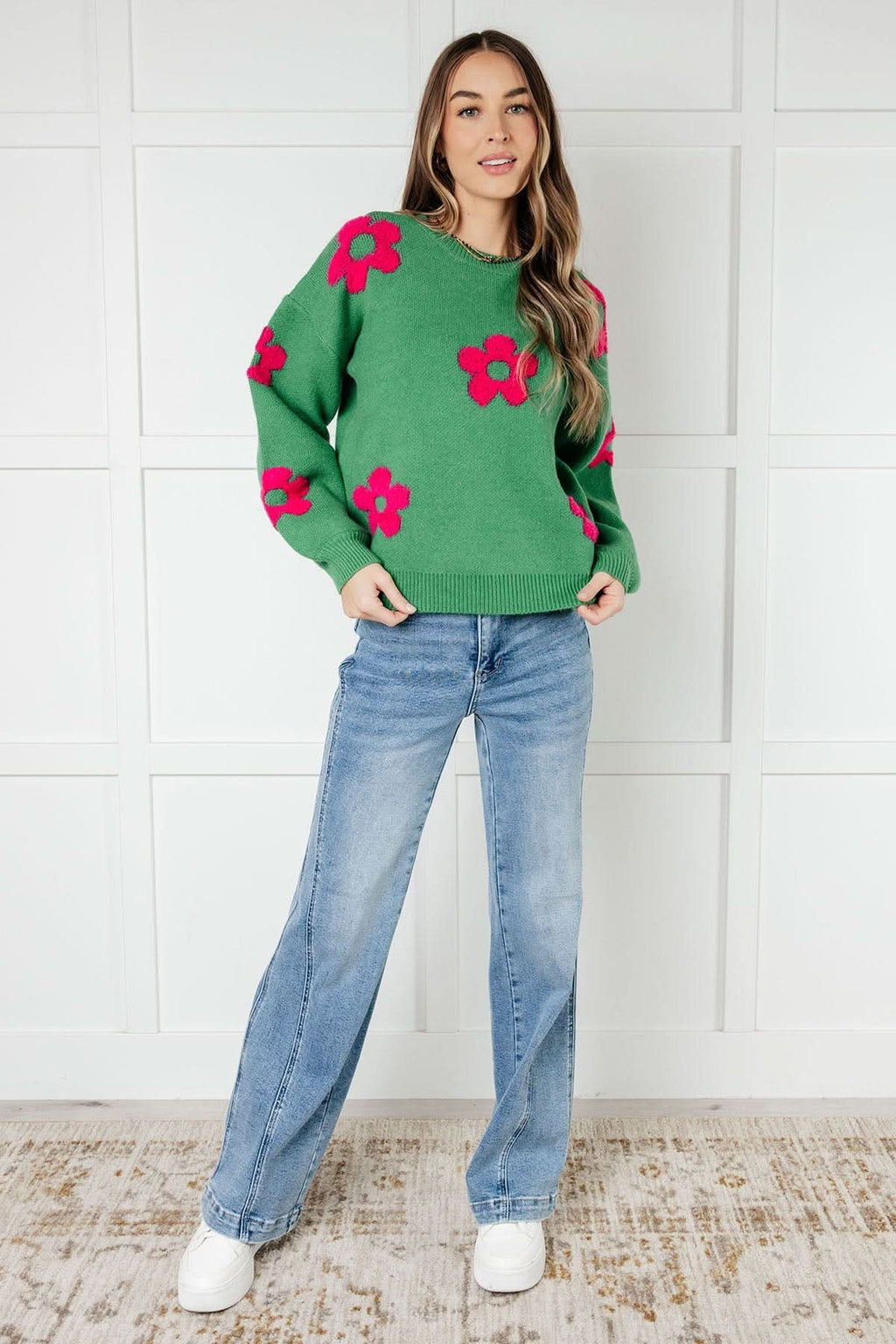 Follow Your Heart Drop Shoulder Sweater in - Tops photo