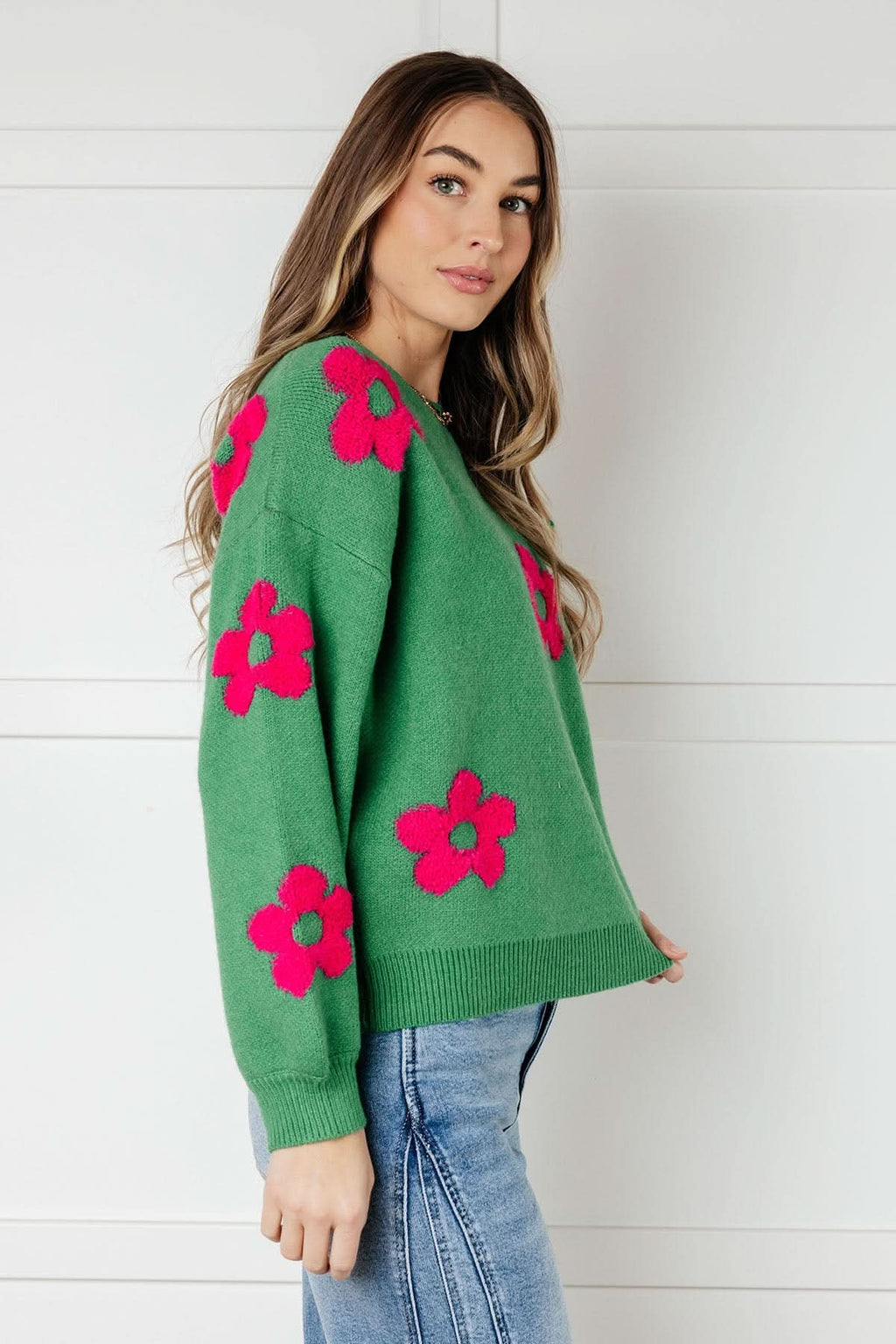 Follow Your Heart Drop Shoulder Sweater in - Tops photo