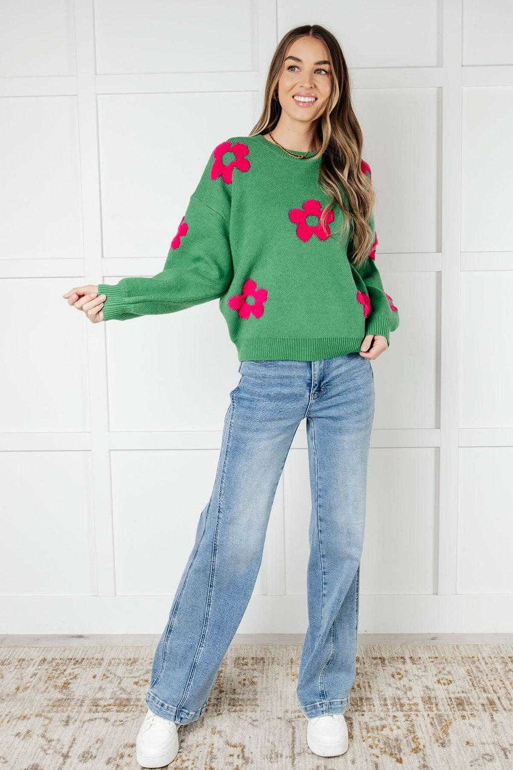 Follow Your Heart Drop Shoulder Sweater in - Tops photo