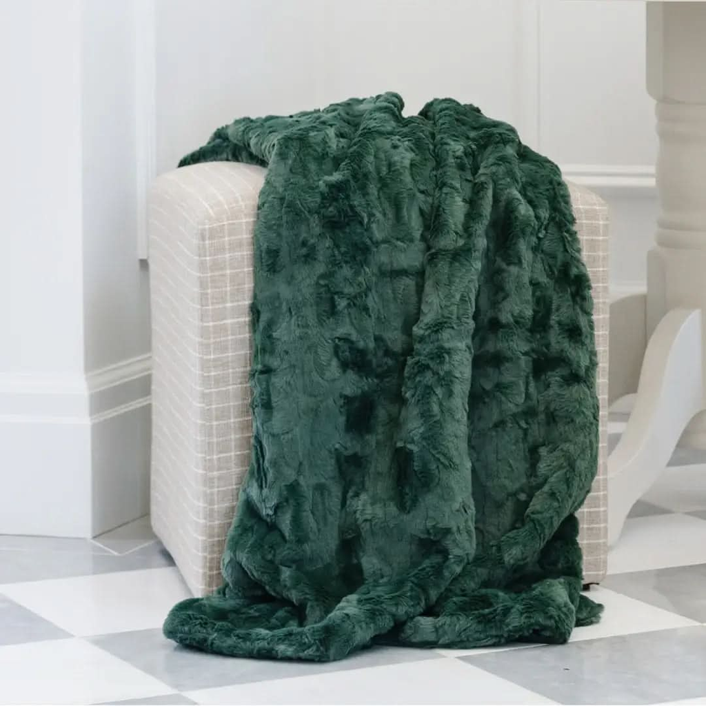 Saranoni Patterned Faux Fur Throw Blankets - SwagglyLife Home & Fashion