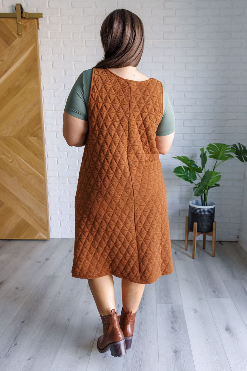 Free Falling Quilted Midi Dress in - Dresses photo