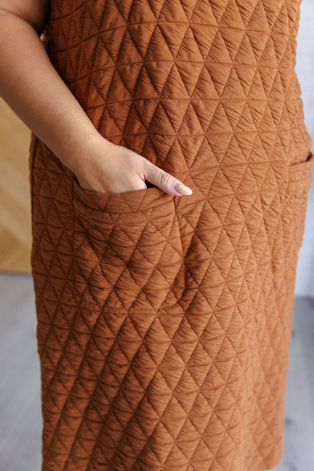 Free Falling Quilted Midi Dress in - Dresses photo