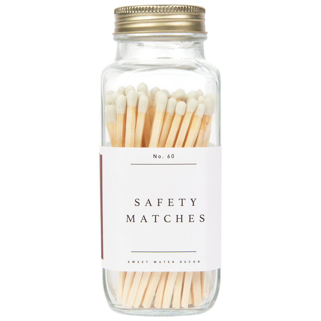 White Tip Safety Matches - 60 Count, 3.75" - SwagglyLife Home & Fashion