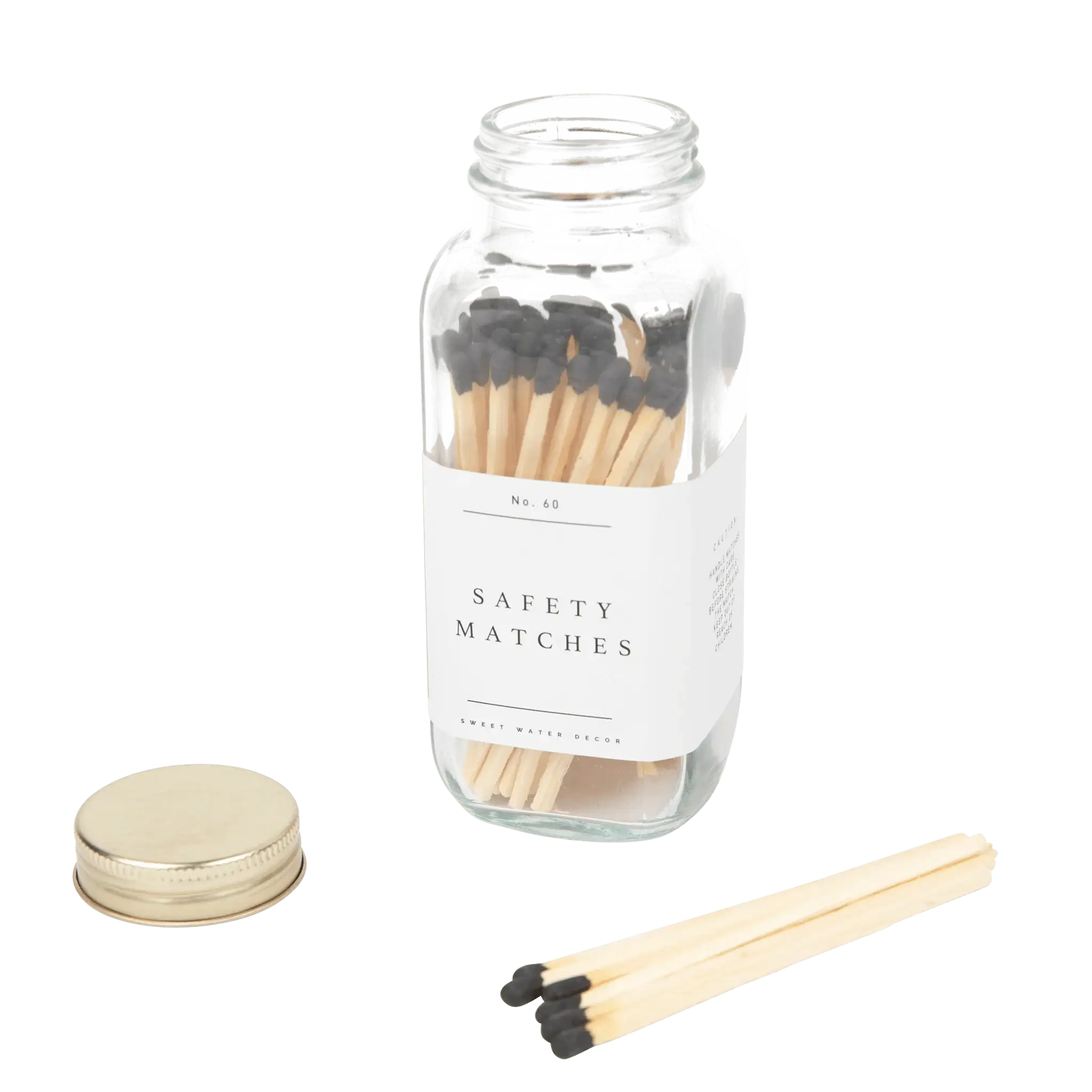 Black Tip Safety Matches - 60 Count, 3.75" - SwagglyLife Home & Fashion Black Tip Safety Matches - 60 Count, 3.75" - SwagglyLife Home & Fashion