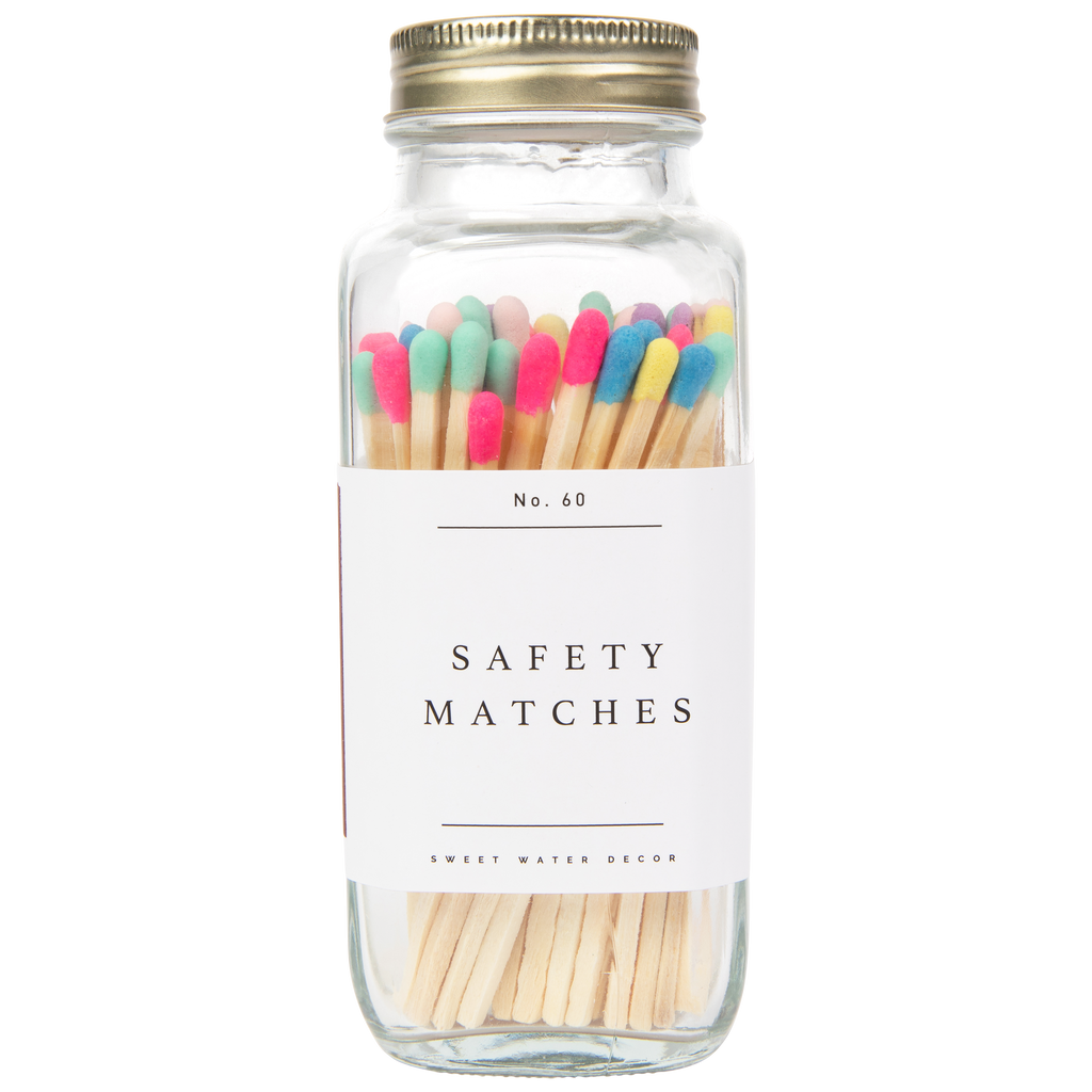 Multicolor Rainbow Safety Matches - 60 Count, 3.75" - SwagglyLife Home & Fashion