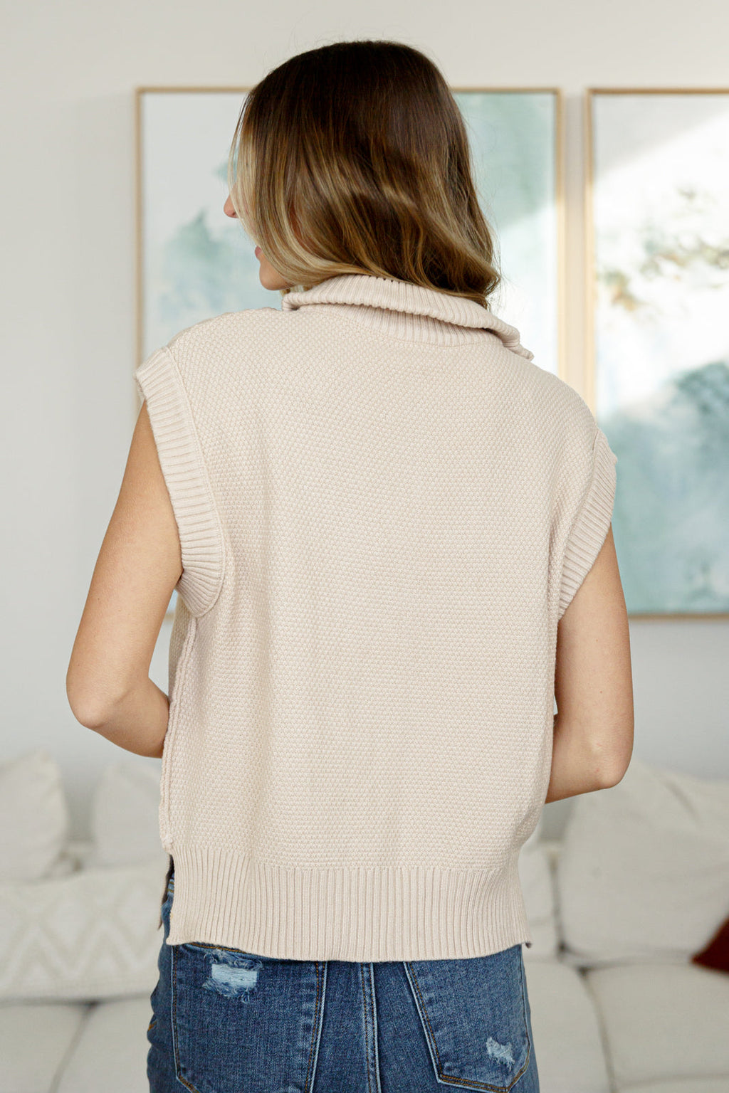 Golf At Four Cable Knit Vest in - Layers photo