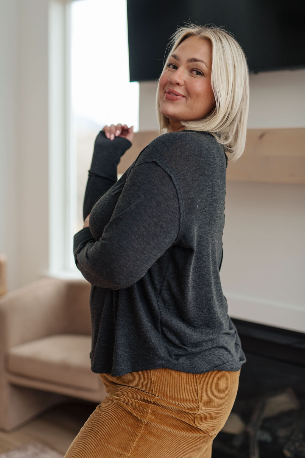 Good Luck Charm Long Sleeve Top in - Tops photo