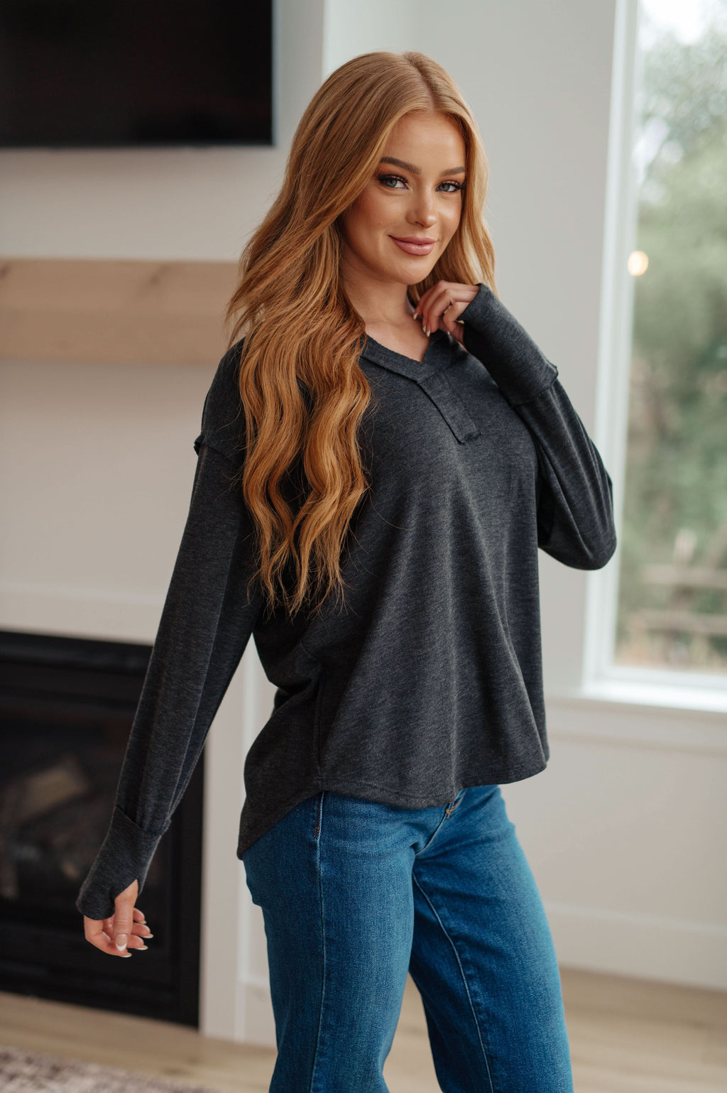 Good Luck Charm Long Sleeve Top in - Tops photo