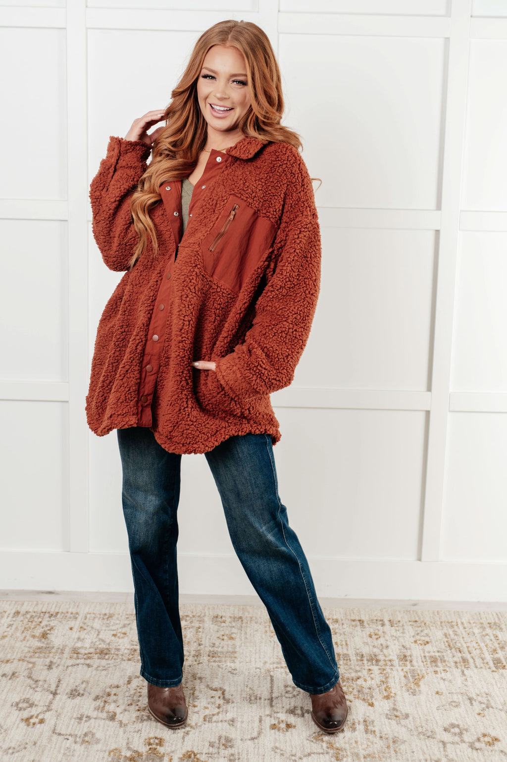 Growing Up Great Sherpa Jacket in - Layers photo
